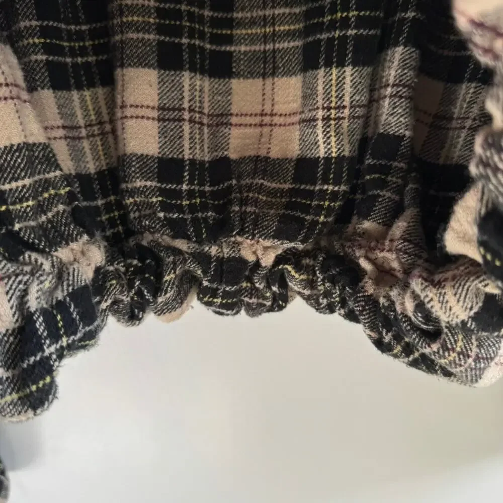 R13 Plaid Gathered Hem Workshirt Size XS - Picture 10 of 13
